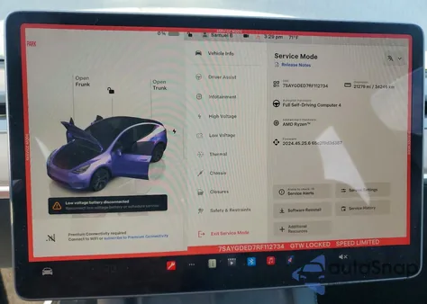 2024 Tesla Model Y from USA, damaged, VIN 7SAYGDED7RF112734